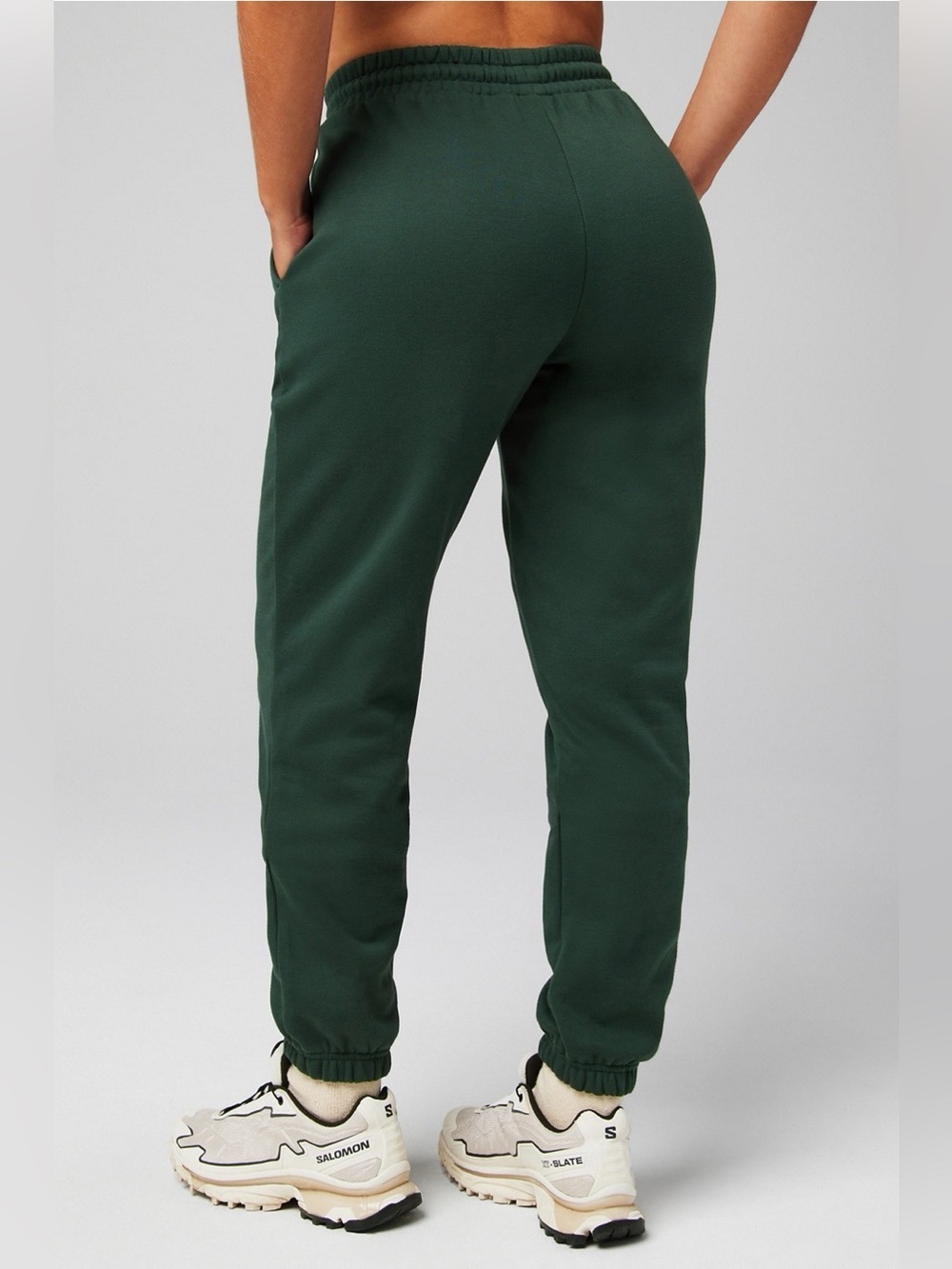 Fabletics Womens Green Cozy Fleece Go-To Sweatpants Athleisure Active Size Large - Picture 13 of 13